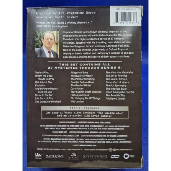 INSPECTOR LEWIS Complete 8 Seasons Kevin Whately Laurence Fox Masterpiece DVD - Picture 5 of 8